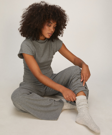 Cashmere Blended Socks, Gray