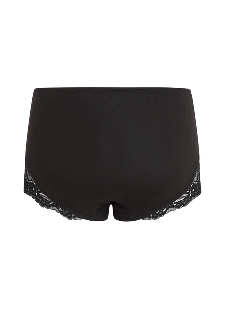 High Waisted Knickers Superslip Lace, Black
