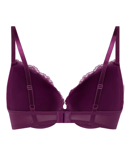 Teddy Padded Push-Up Underwired Bra, Purple