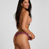 Lace Back Invisible Thong, Purple