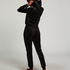 Tall Velours Jogging Bottoms, Black
