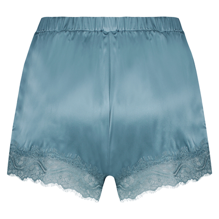 Silk pyjama shorts, Blue