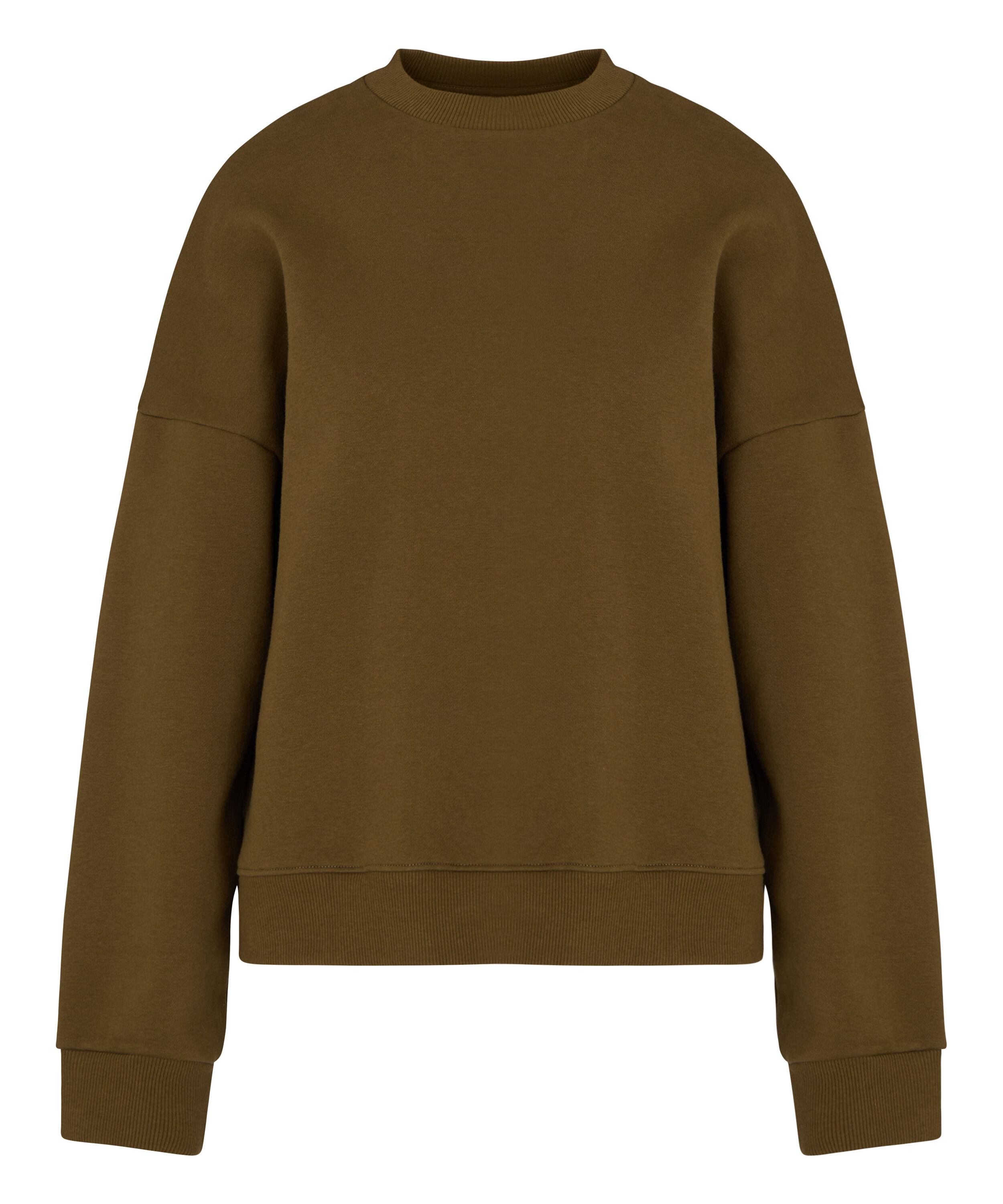 Top crew brushed sweat, Green