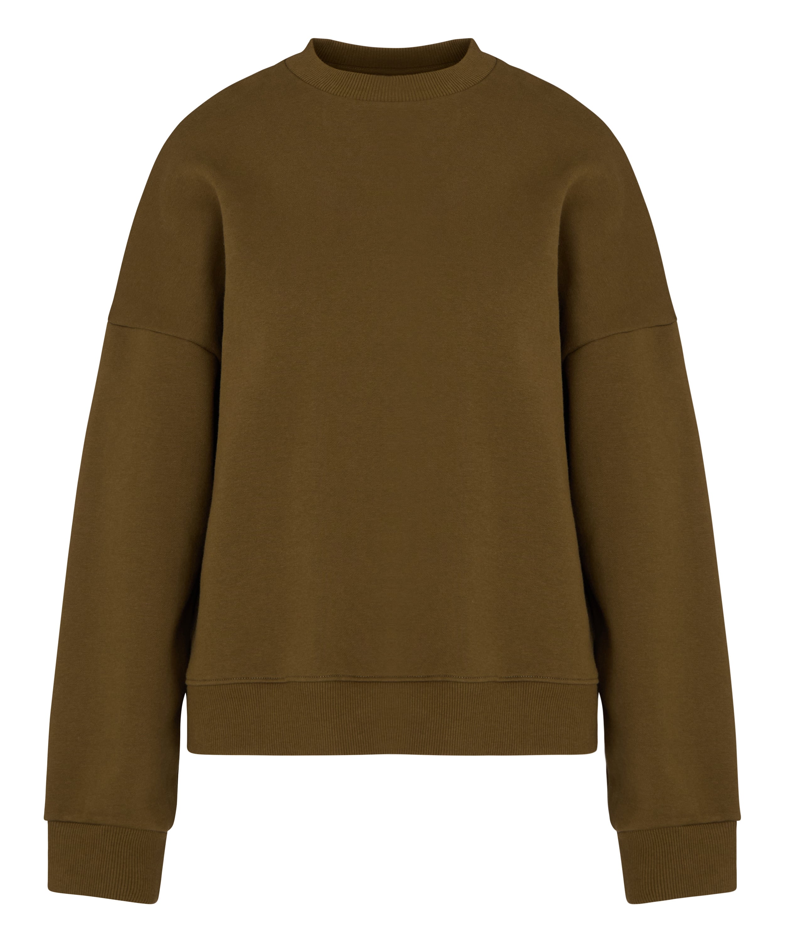 Top crew brushed sweat, Green, main