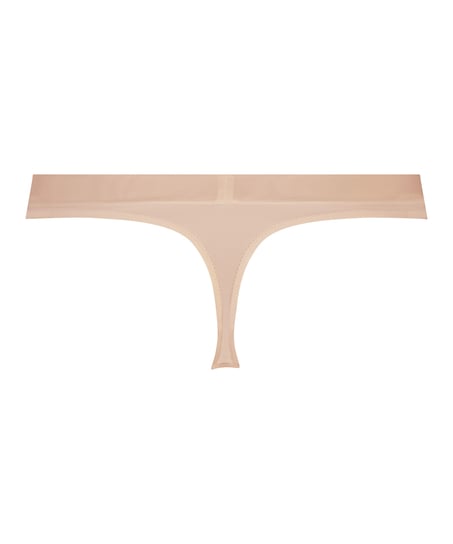Mesh thong, Beige
