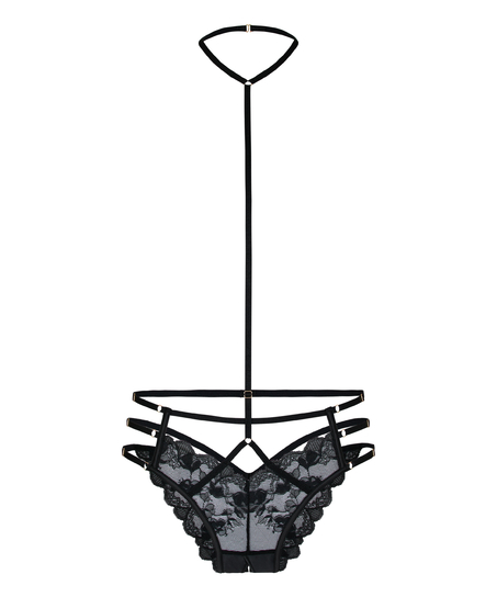 Open Crotch Brazilian Zara, Black