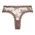 V-shaped Brazilian knickers mesh, Brown
