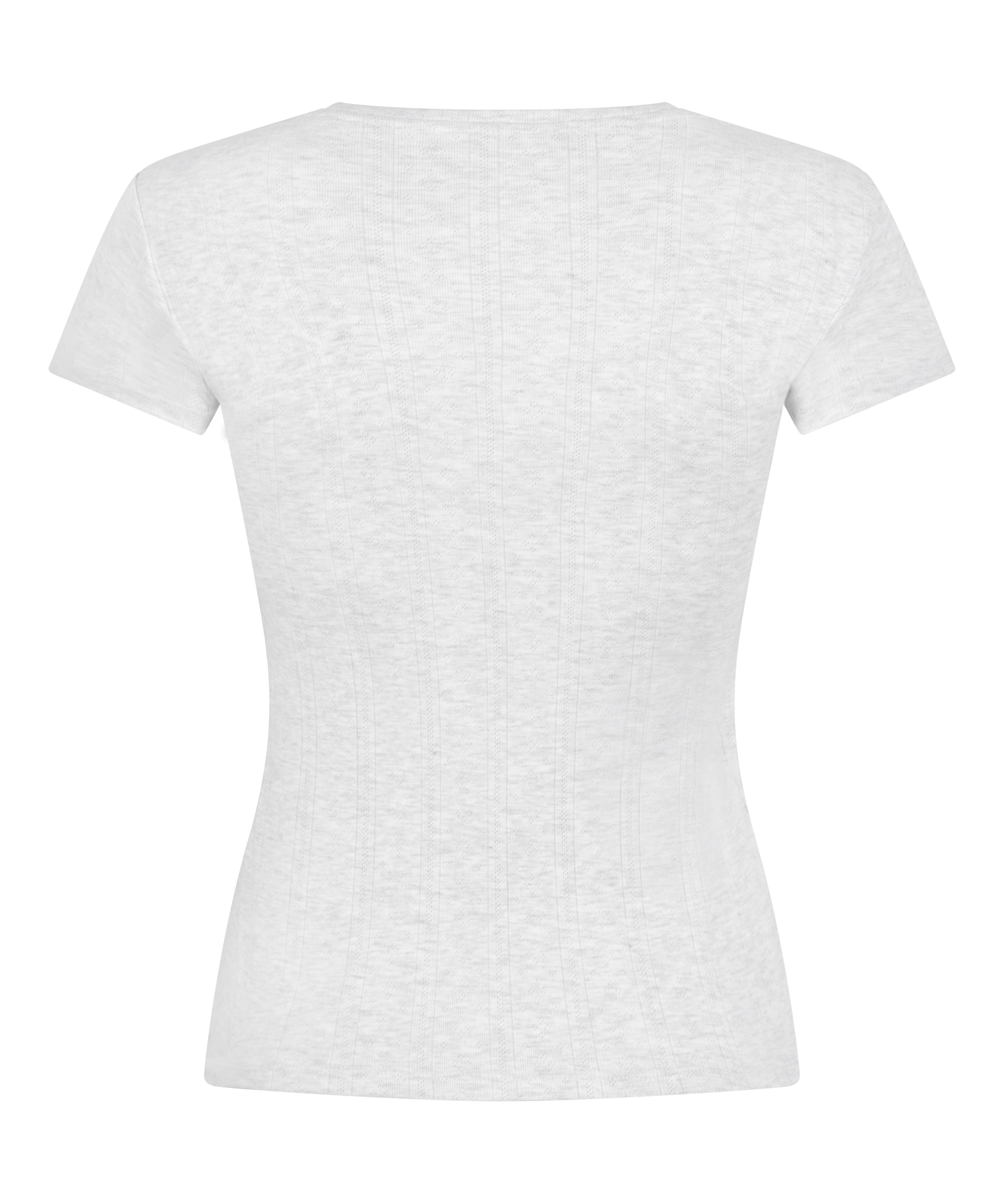 Pointelle Top, Gray, main