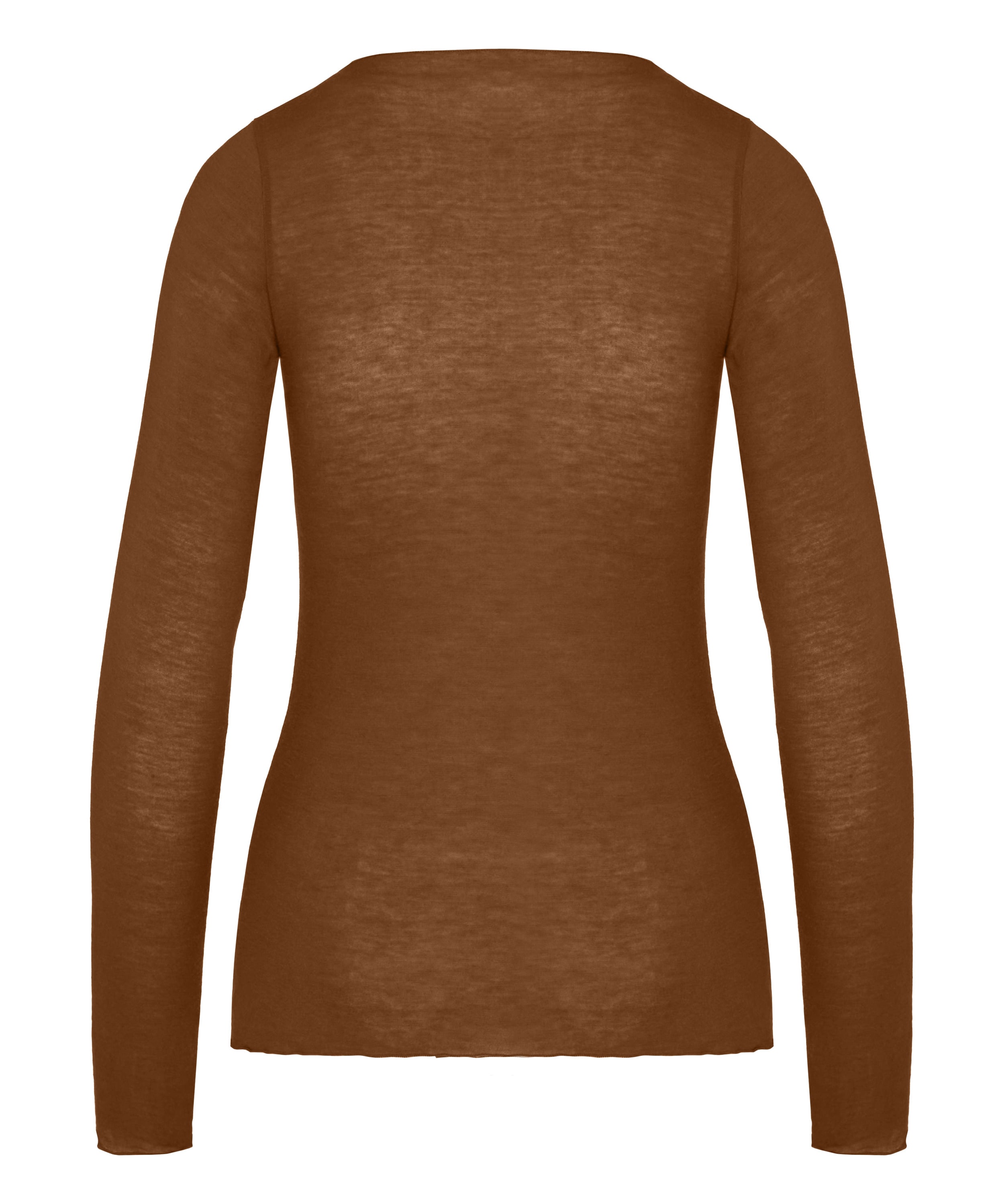 super soft Boatneck shirt with Cashmere, Brown, main
