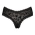 V-shaped Brazilian knickers mesh, Black
