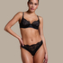 Poppy Padded Underwired Bra, Black