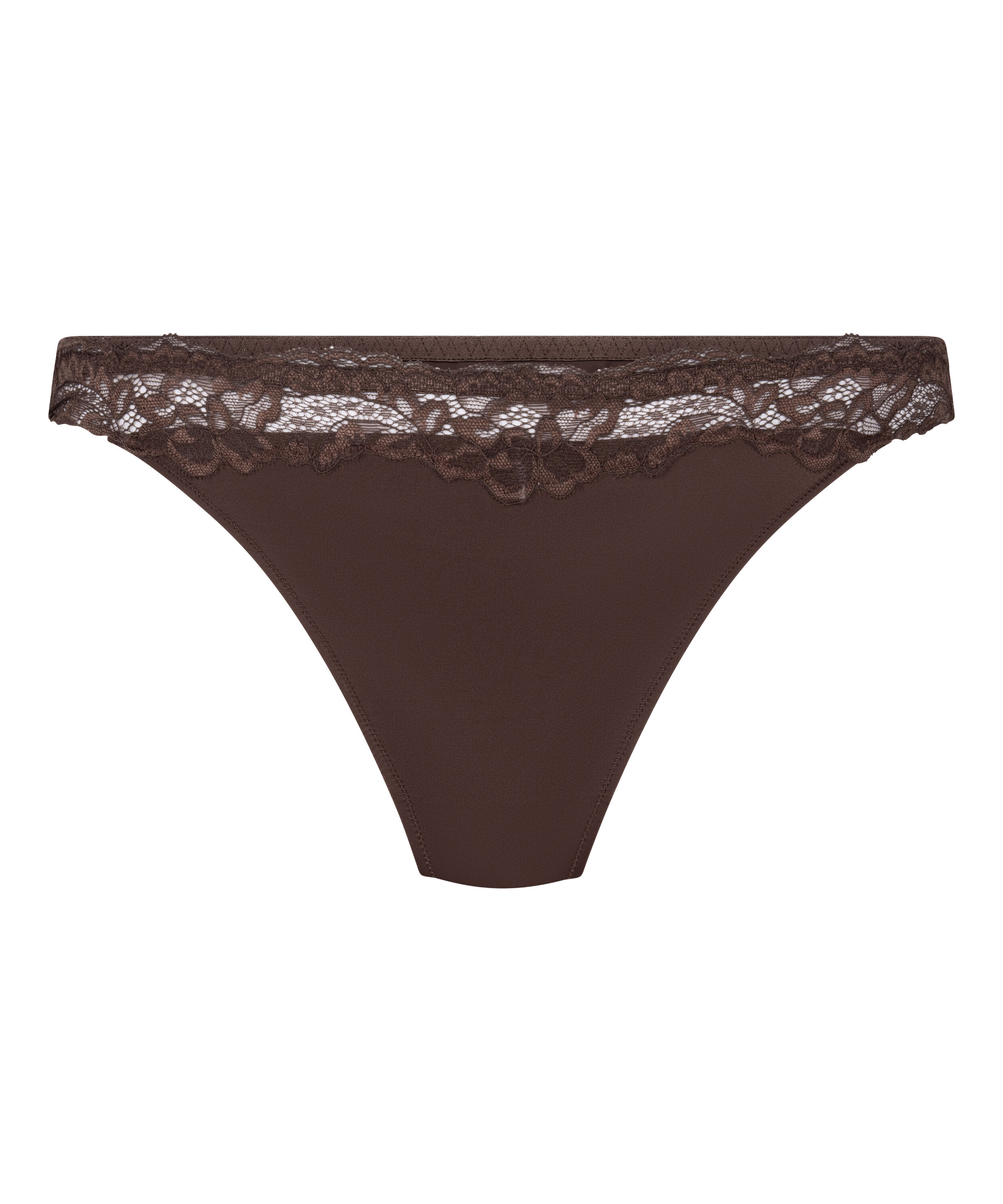 Lace & Shine Thong, Brown