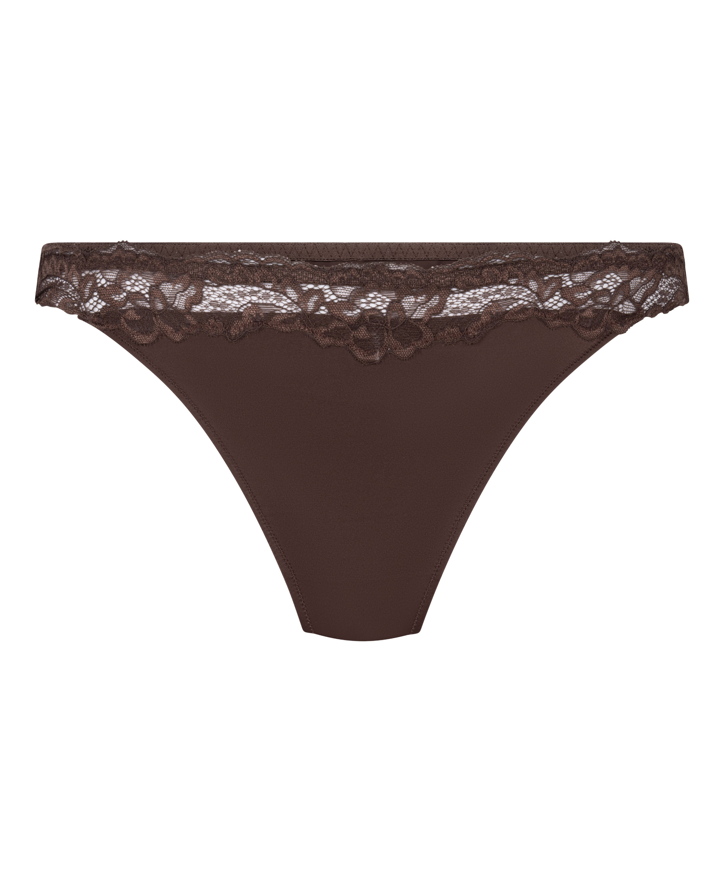 Lace & Shine Thong, Brown, main
