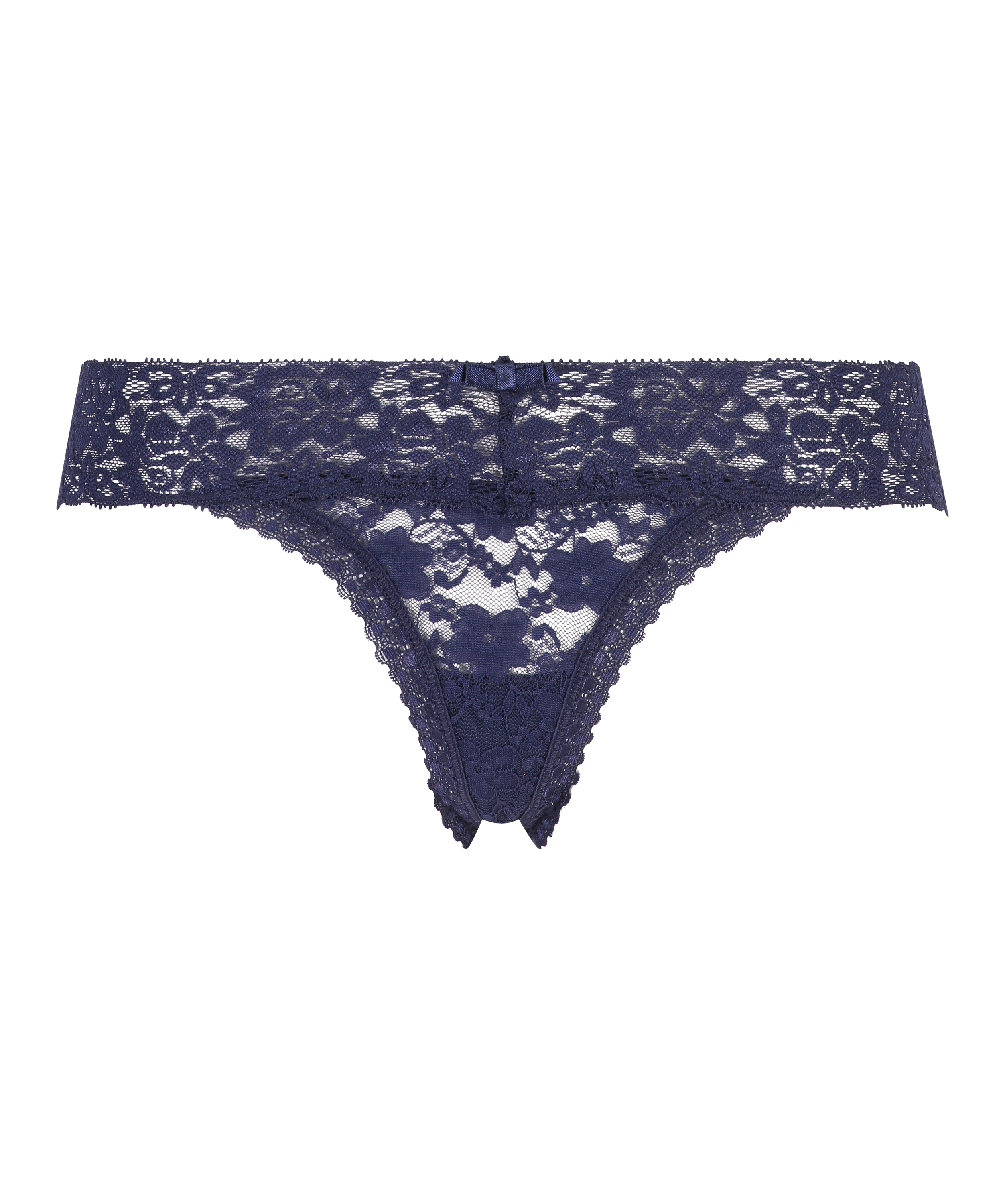 Floral Lace Thong, Blue, main