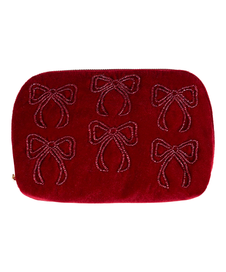 Bow Make-Up Bag, Red