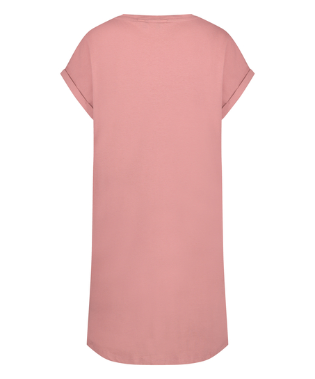Round Neck Nightshirt, Pink