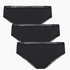 3-pack Georgia Cotton Brazilian shorts, Black