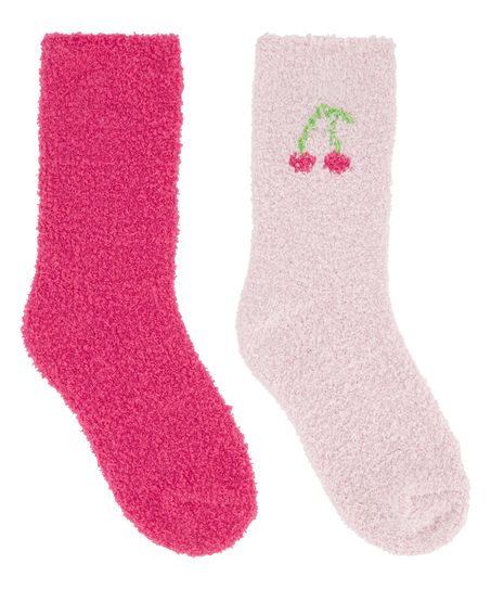2 pairs of socks Cosy, Pink