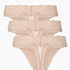 3 Pack Madison Thong, Beige