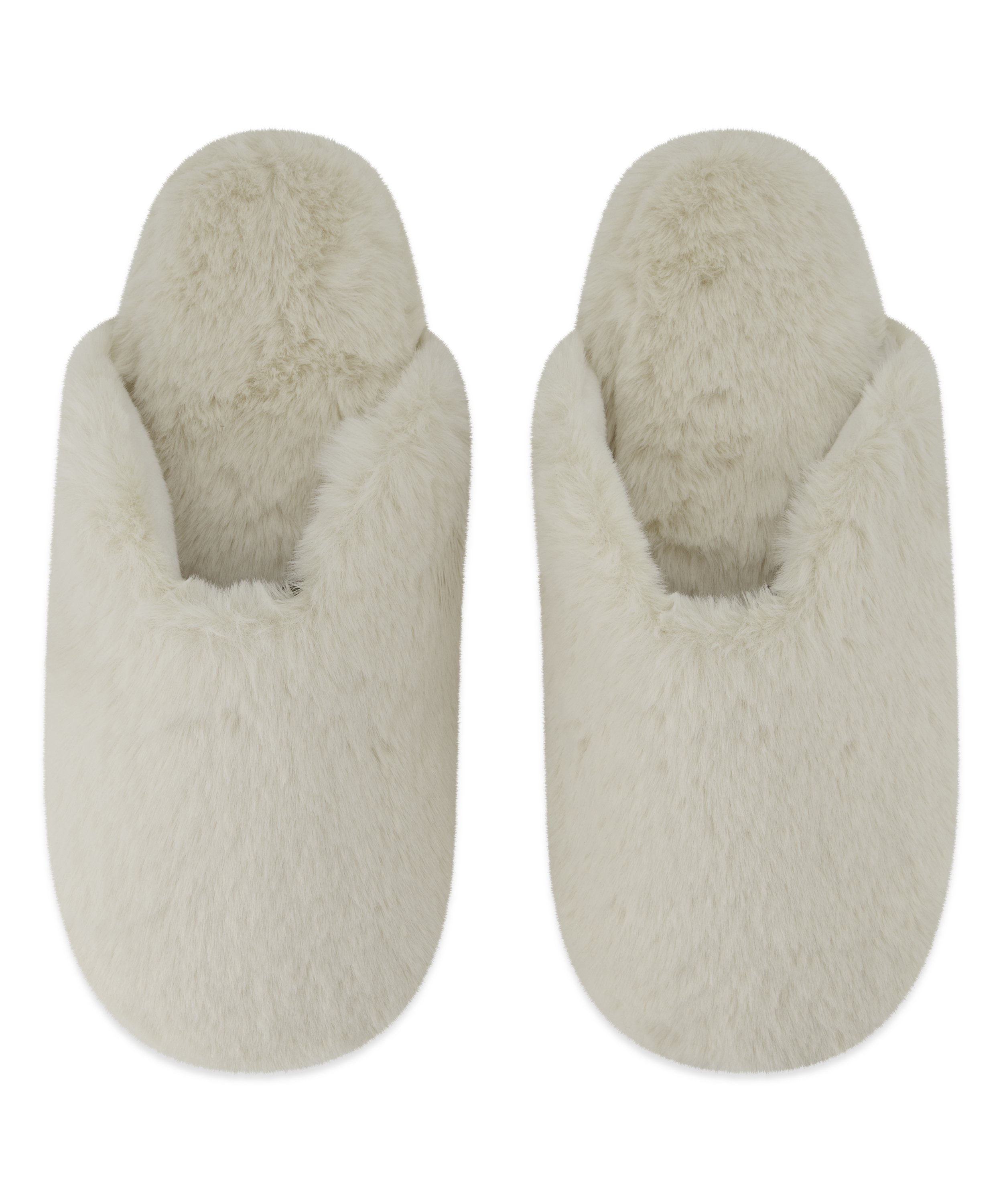 Teddy Mule Slipper, White, main