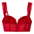 Whitney Padded Underwired Longline Bra, Red