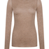 super soft Boatneck shirt with Cashmere, Beige