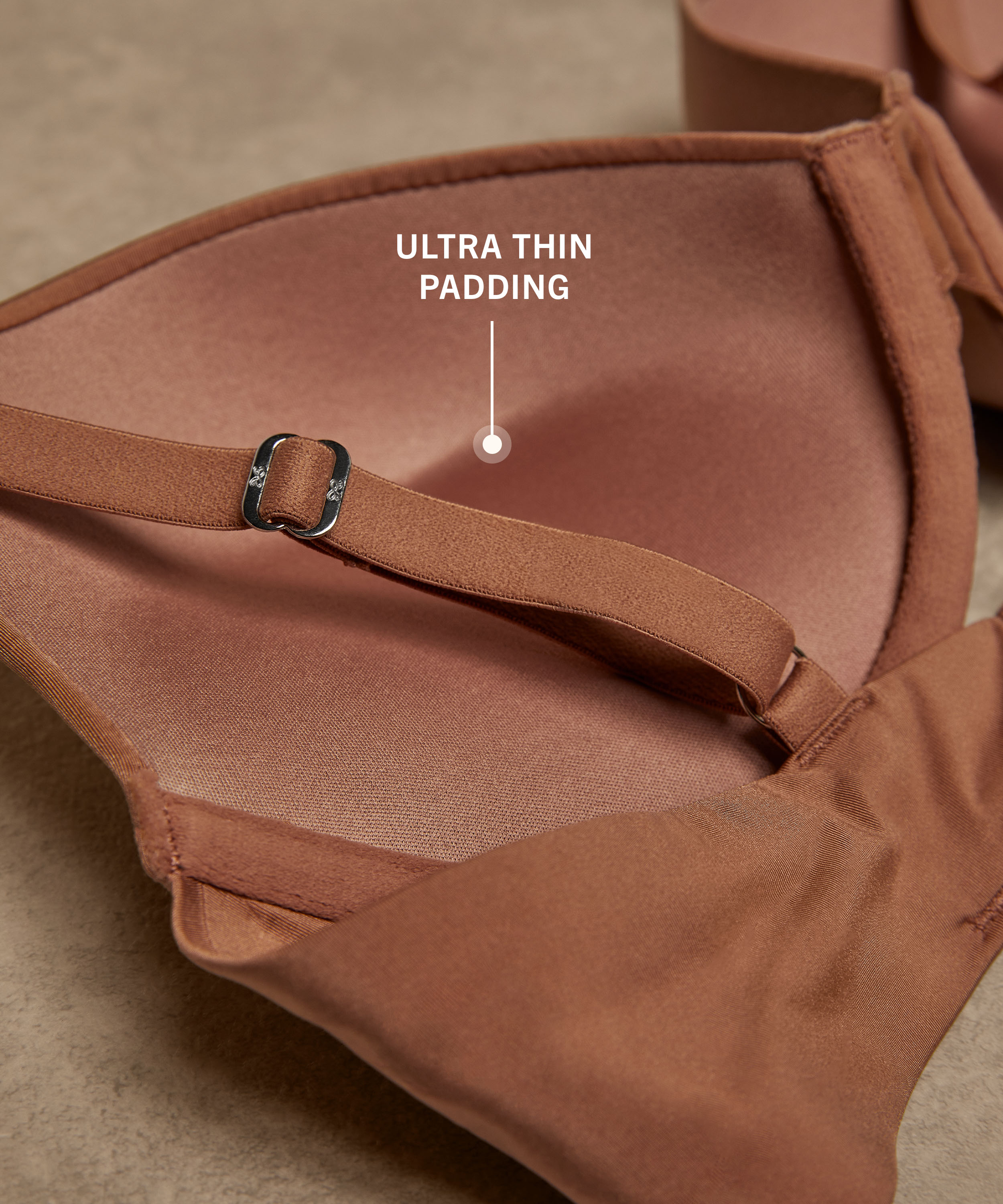 Smooth Padded Underwired Push-Up Bra, Brown, main