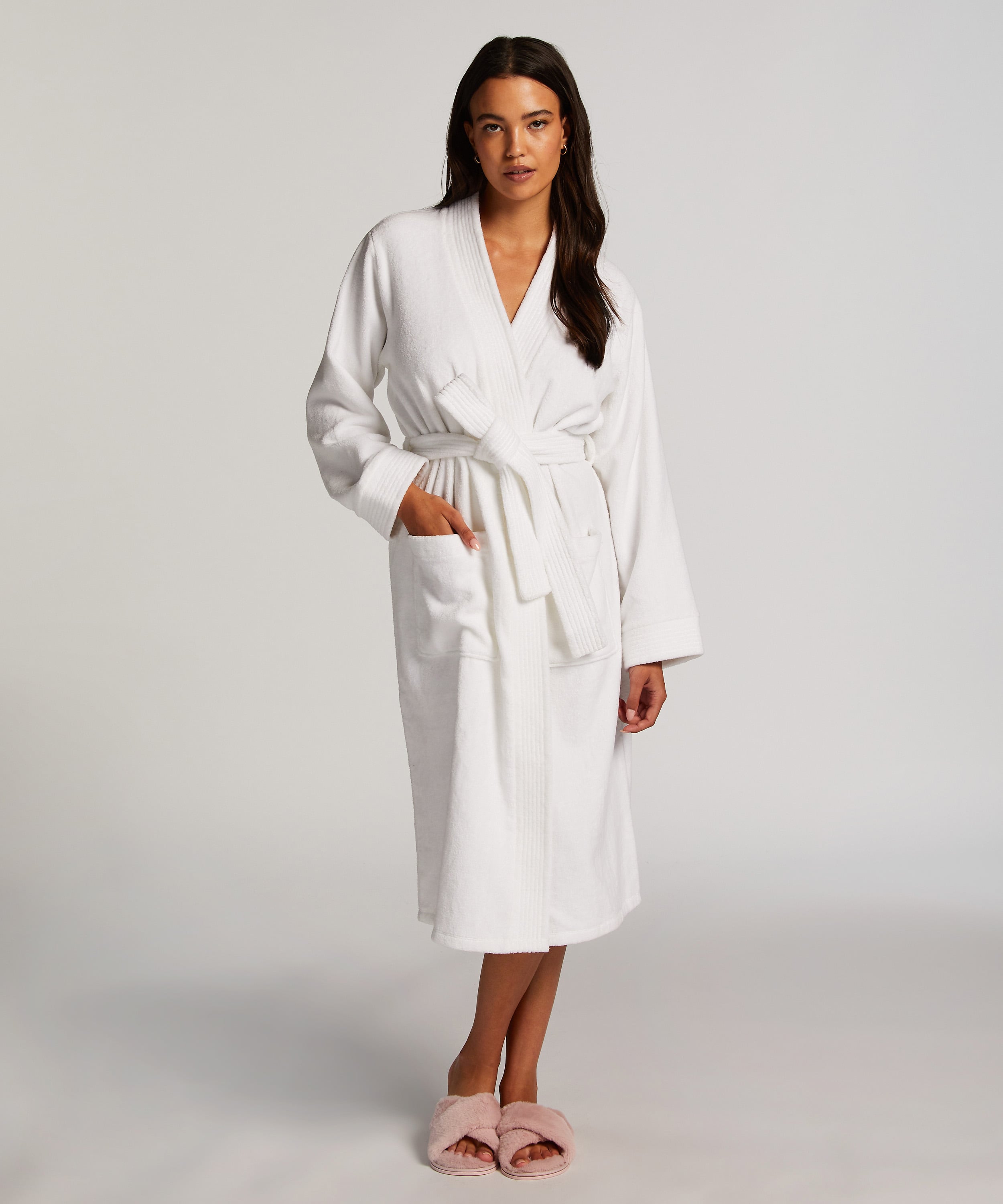 Quilt Bathrobe, Purple, main