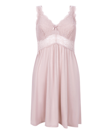 Nora Lace Slip Dress, Pink