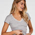 Top Rib V-Neck, Gray