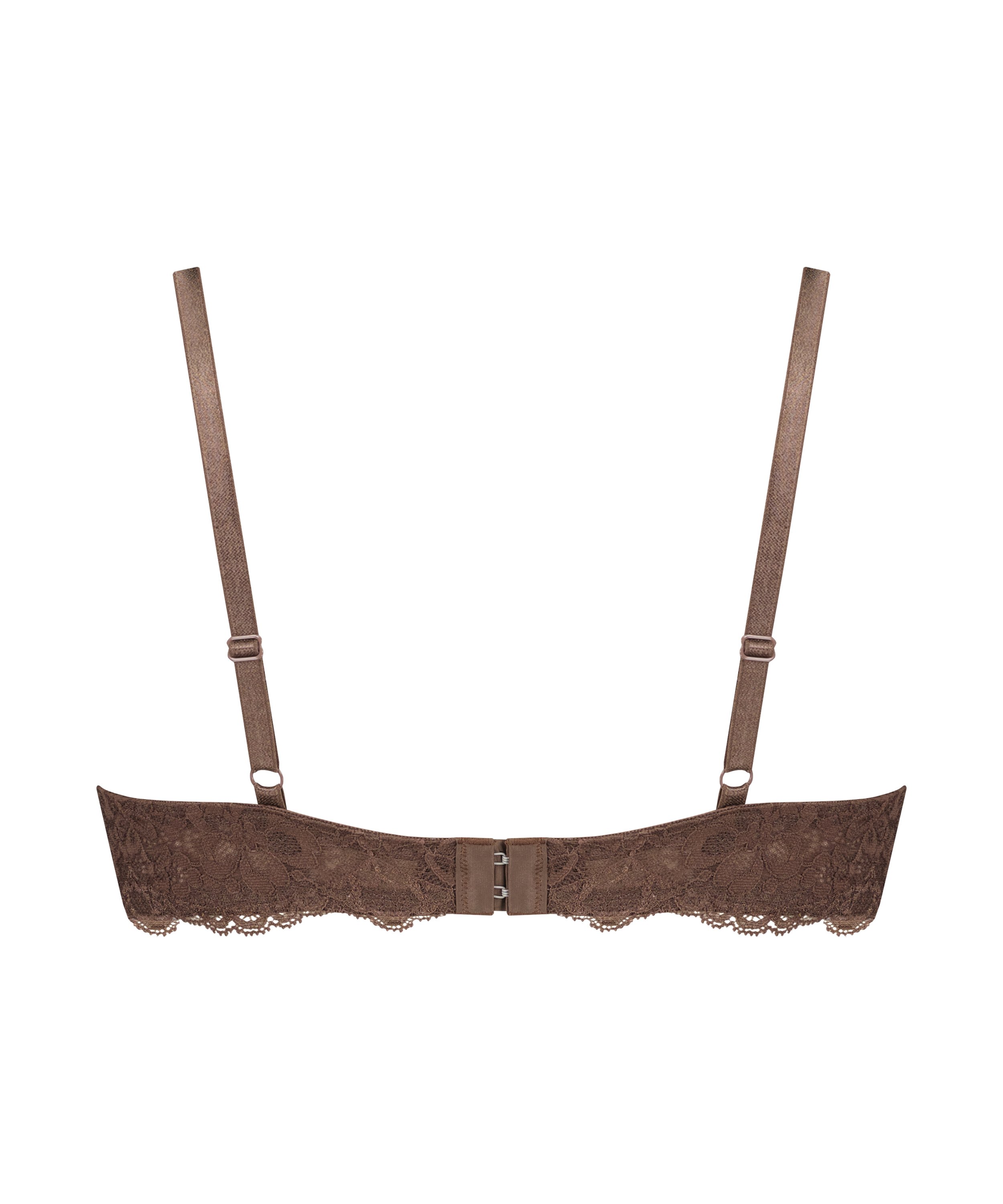 Marine Non-Padded Underwired Bra, Brown, main