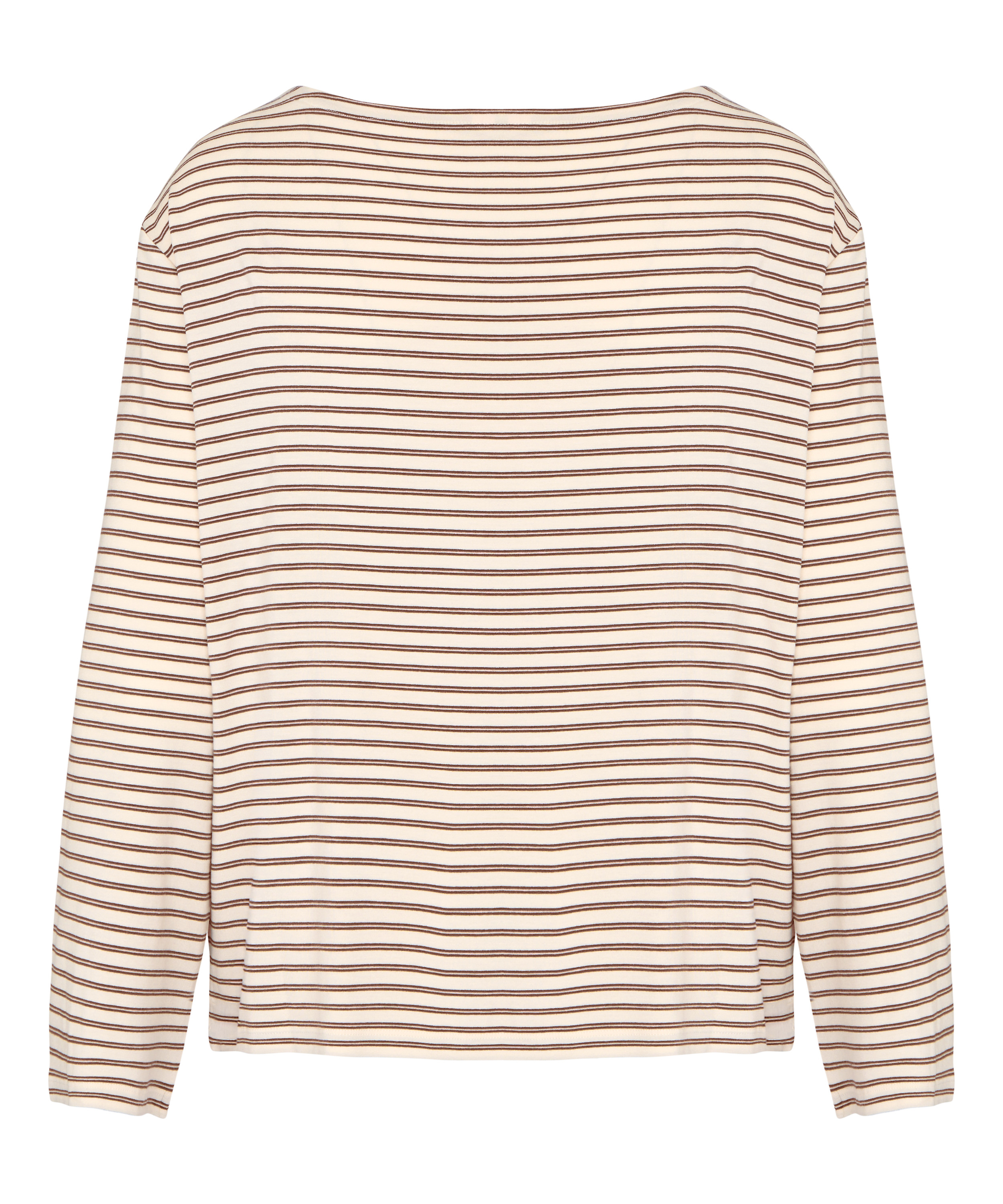 Striped Pyjama Top, White, main