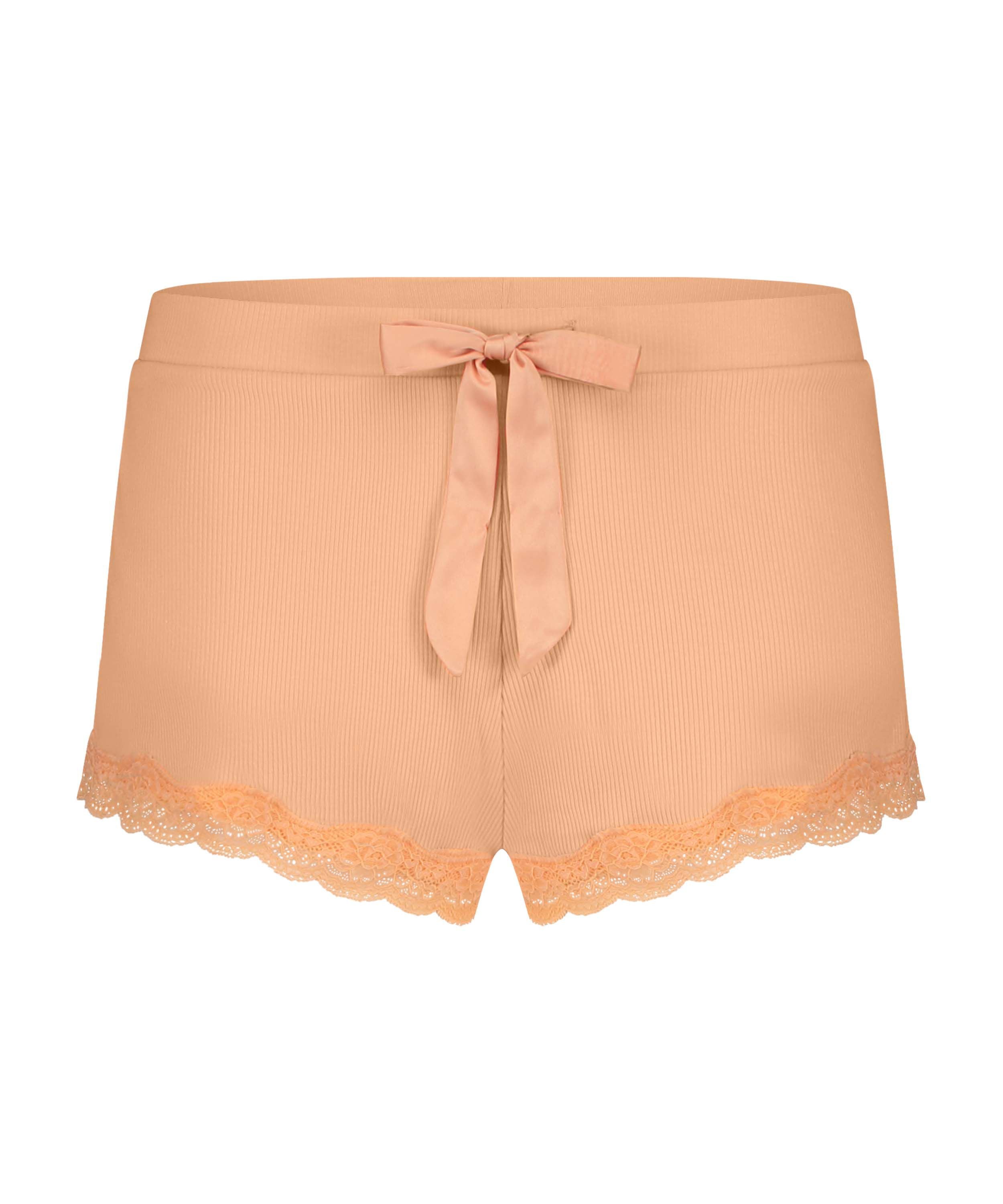 Ribbed lace Shorts, Pink