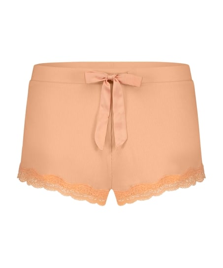 Ribbed lace Shorts, Pink