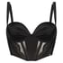 Nicole Padded Underwired Longline Bra, Black