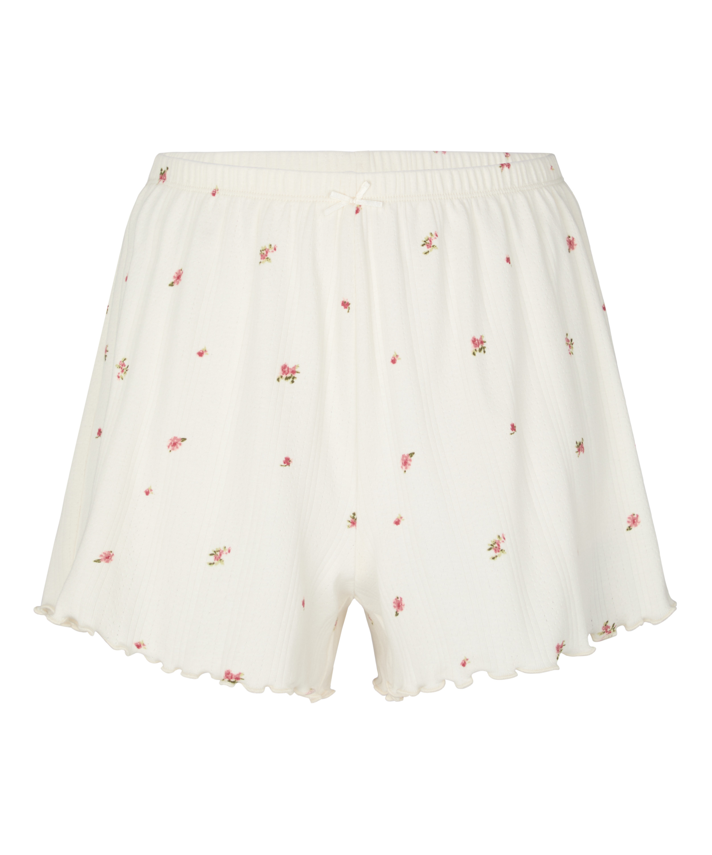 Pyjama Short Pointelle, White, main