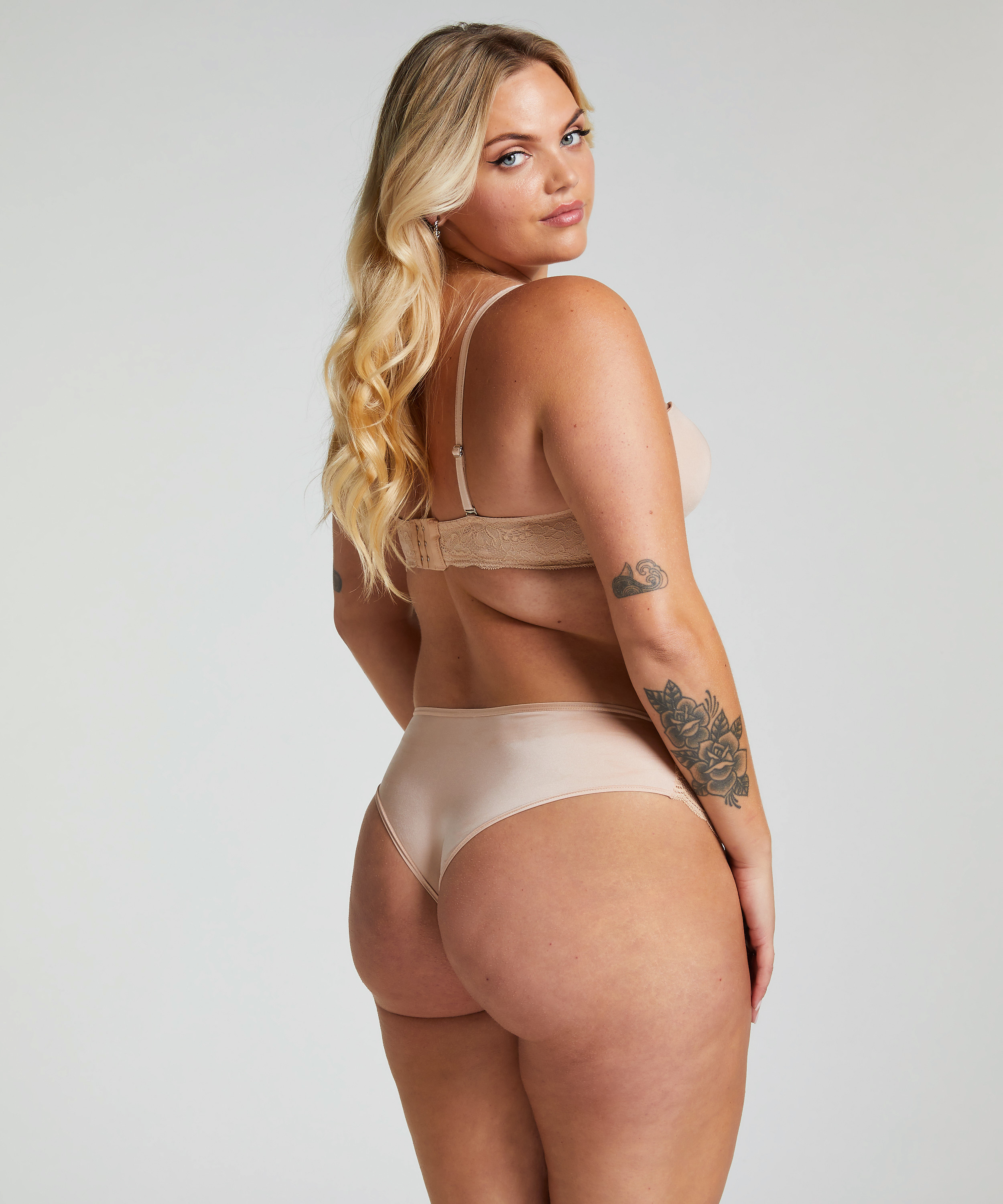 Angie Padded Strapless Underwired Bra, Beige, main