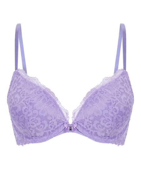 Marine Padded Push-Up Underwired Bra, Purple