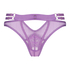 Pleasure Open-Crotch Brazilian Knickers, Purple