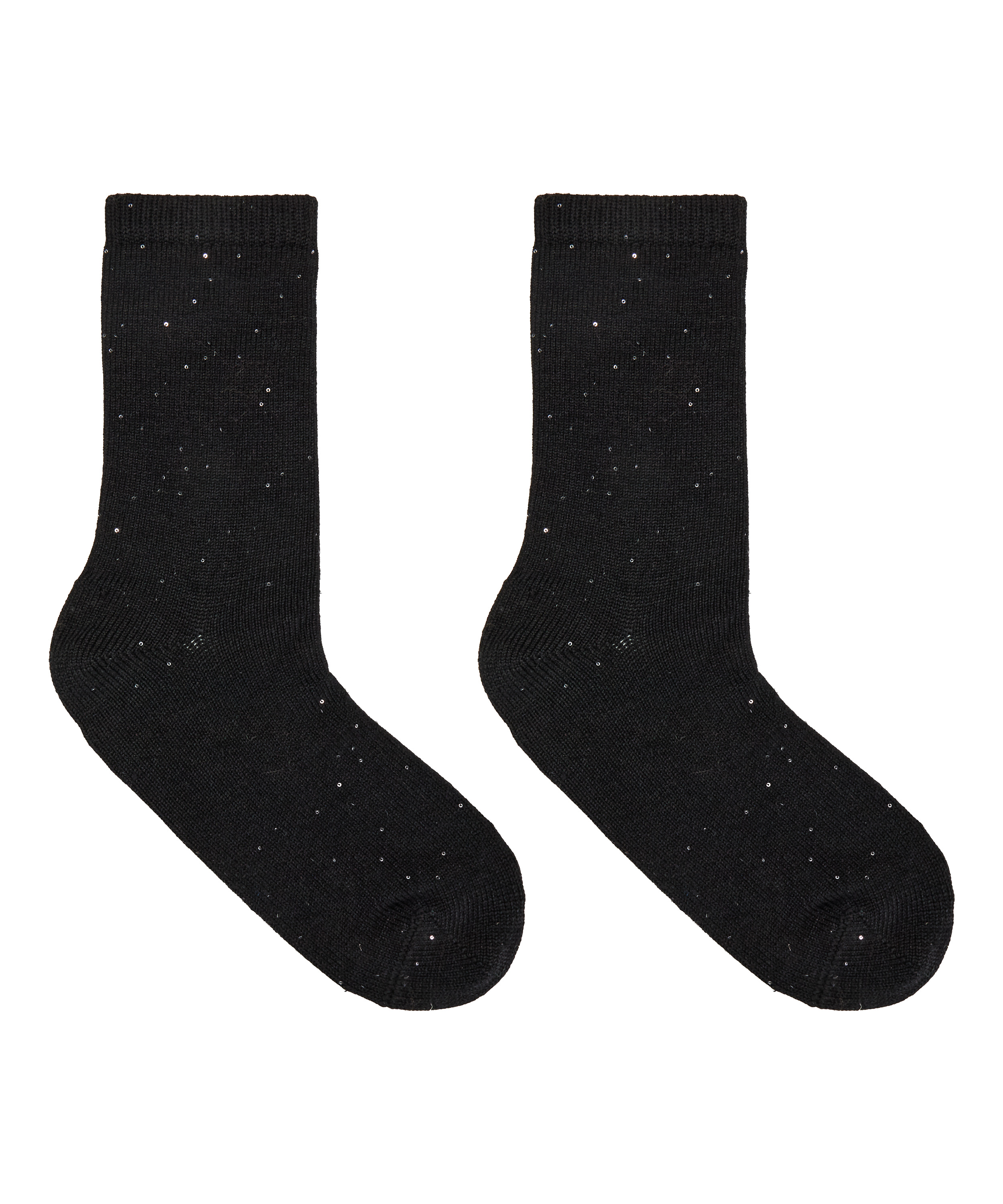 Socks Sequin Crew, Black, main