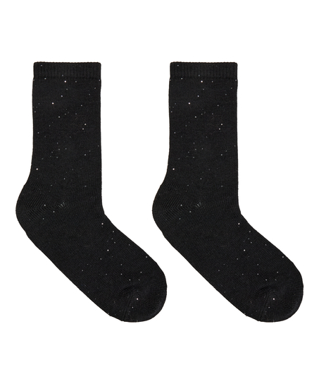 Socks Sequin Crew, Black