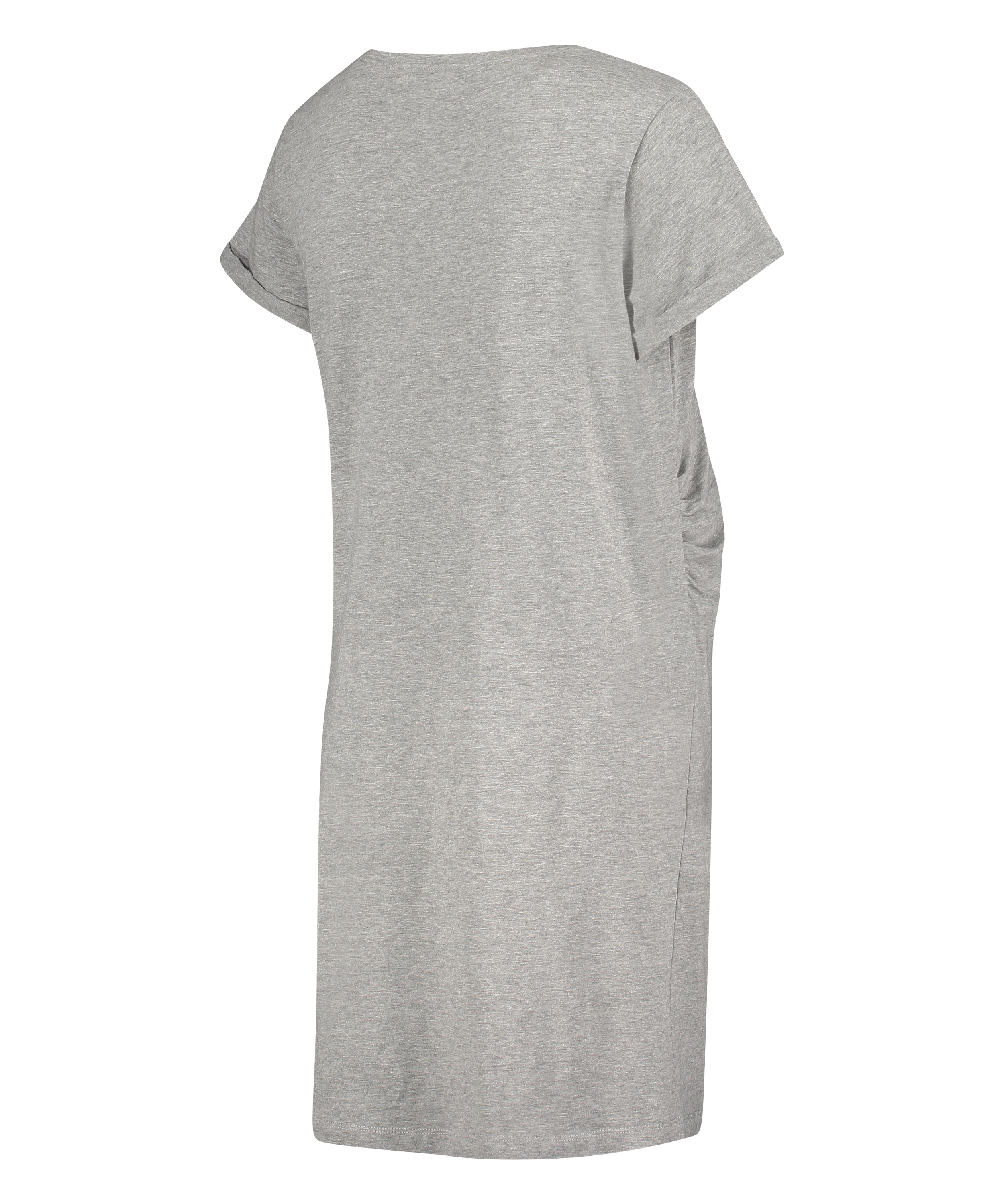 Short-Sleeved Maternity Nightshirt, Gray, main