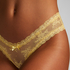 V-shaped Brazilian knickers mesh, Yellow