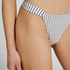 Highleg Bikini Bottom Stripes, White