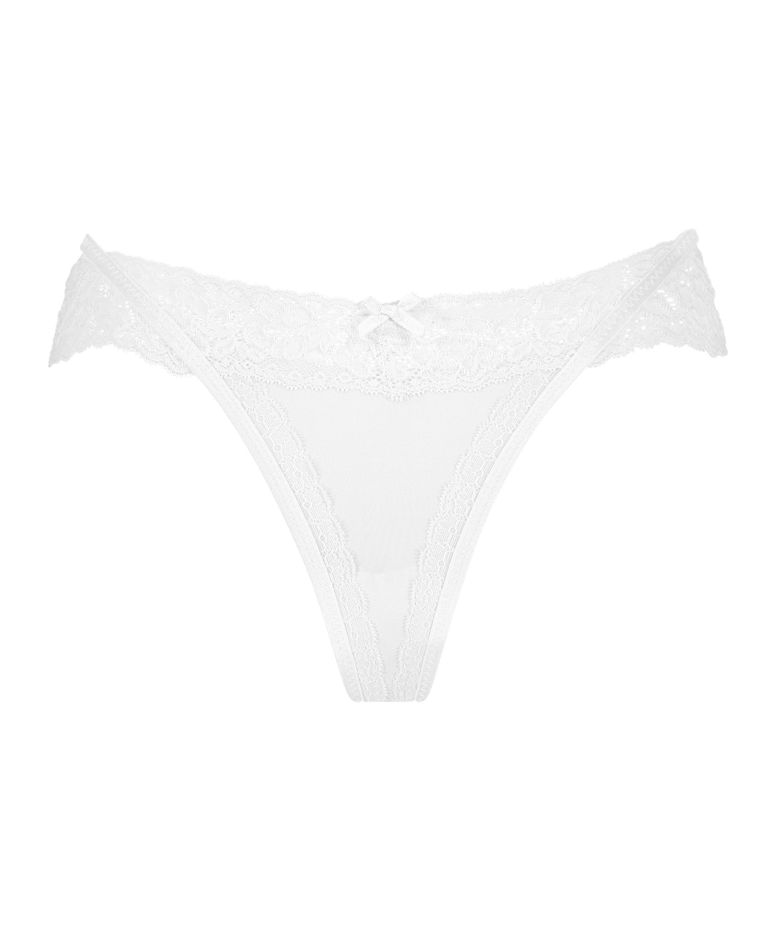 Elliena Extra Low V Thong, White, main