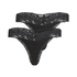 3 Pack Madison Thong, Black