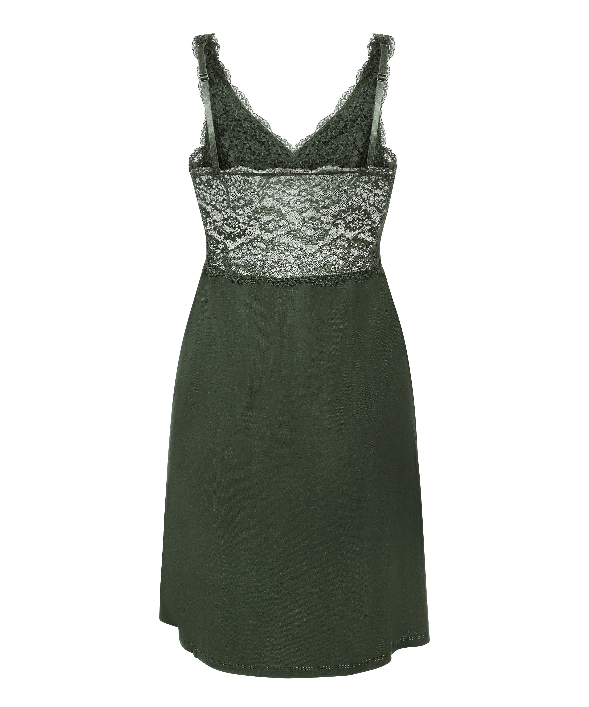 Nora Lace Slip Dress, Green, main