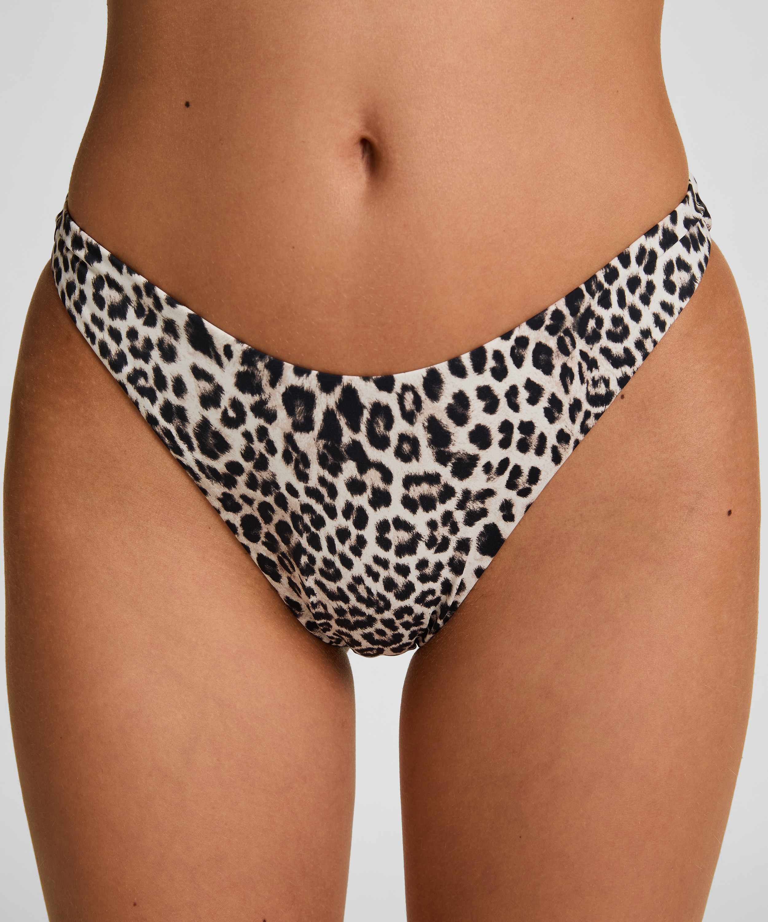 Highleg Bikini Bottom Leopard, Black, main