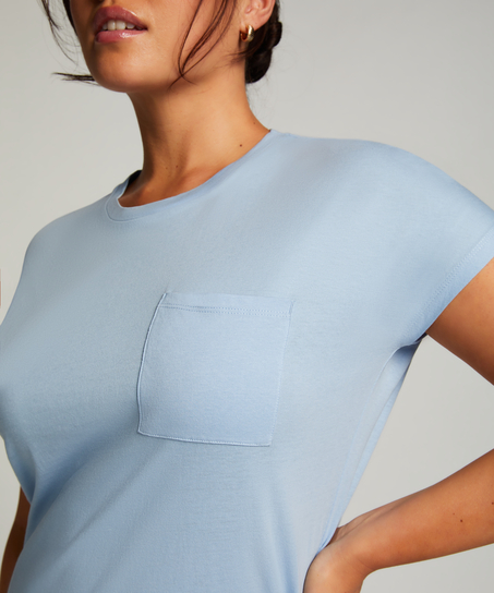 Round Neck Nightshirt, Blue