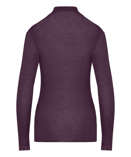 super soft Turtleneck shirt with Cashmere, Purple